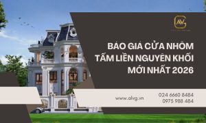 Báo giá cửa nhôm tấm liền nguyên khối mới nhất 2026